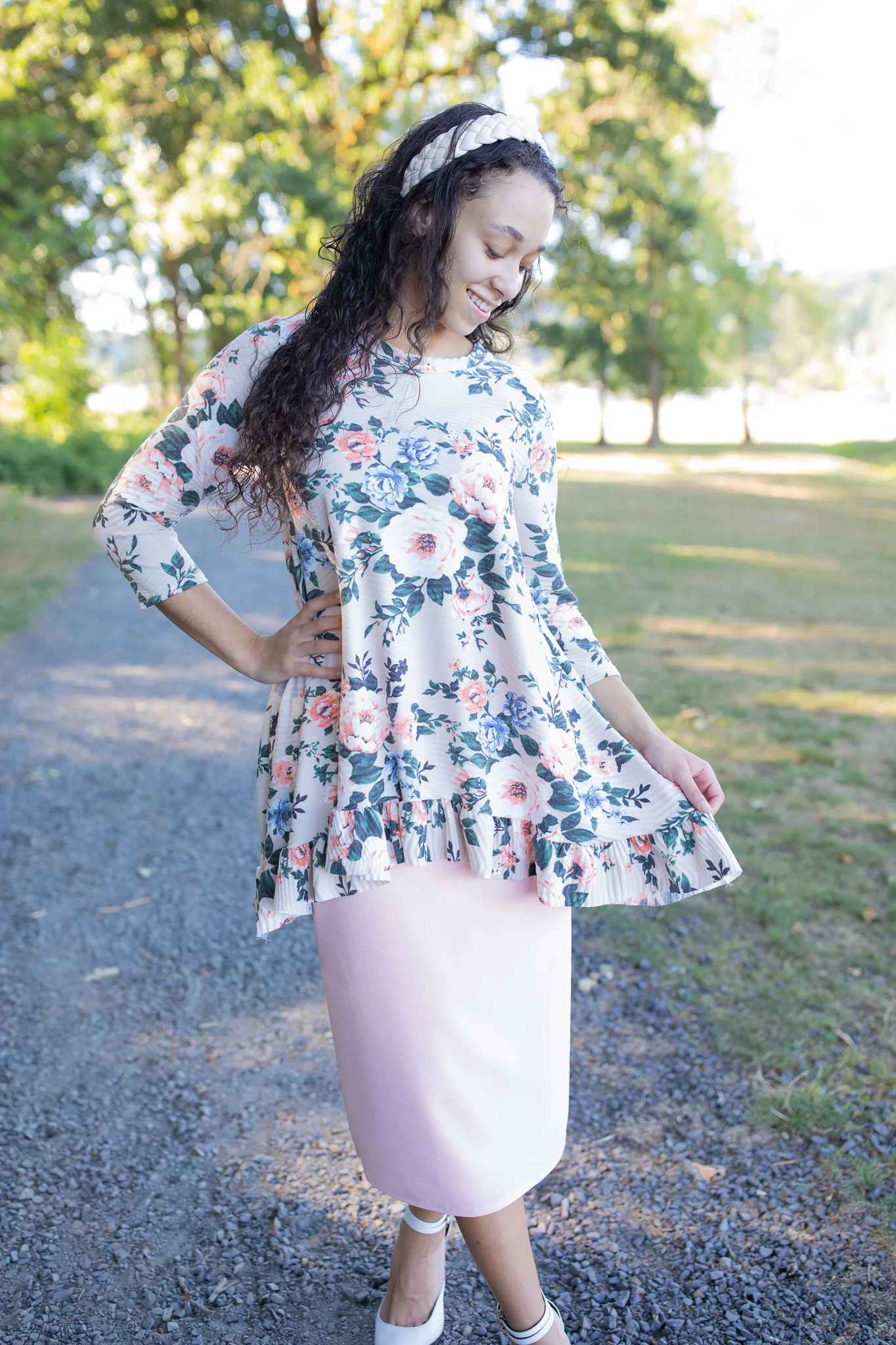 Vintage Bloom Top - Ivory