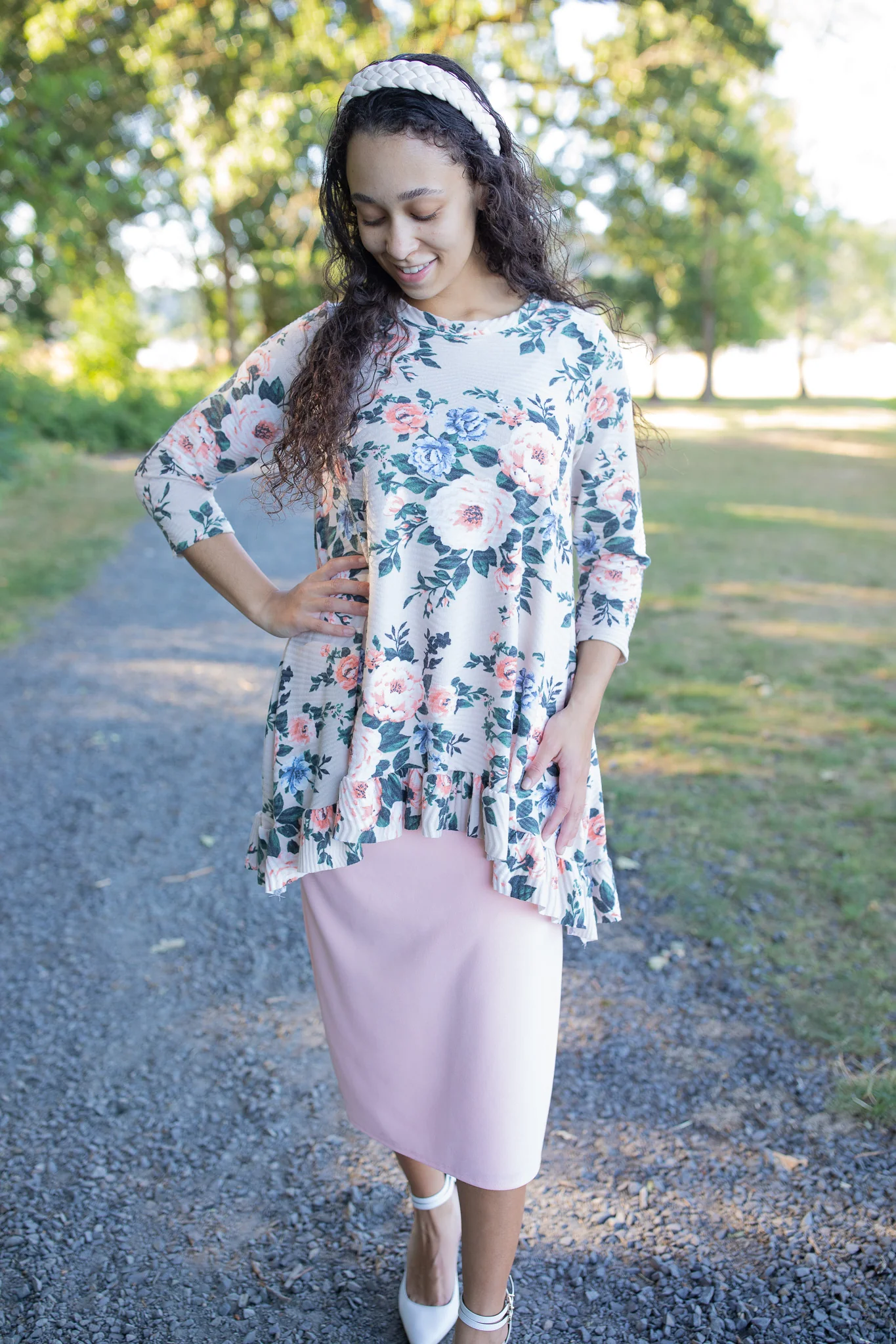 Vintage Bloom Top - Ivory - Image 3