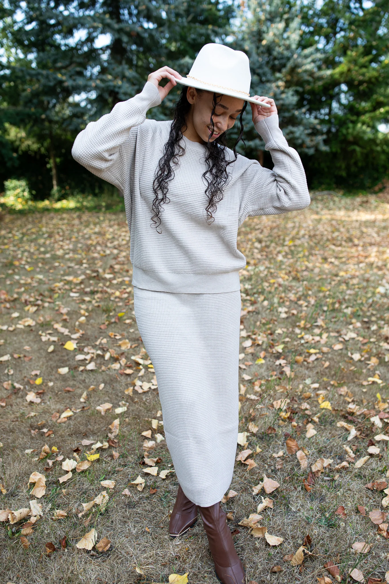 Waffle Knitted Sweater - Image 4