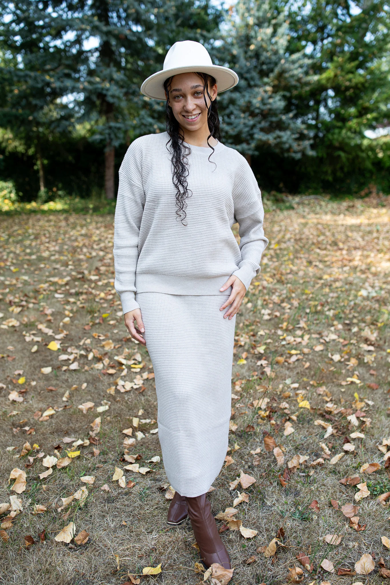 Waffle Knitted Sweater - Image 7