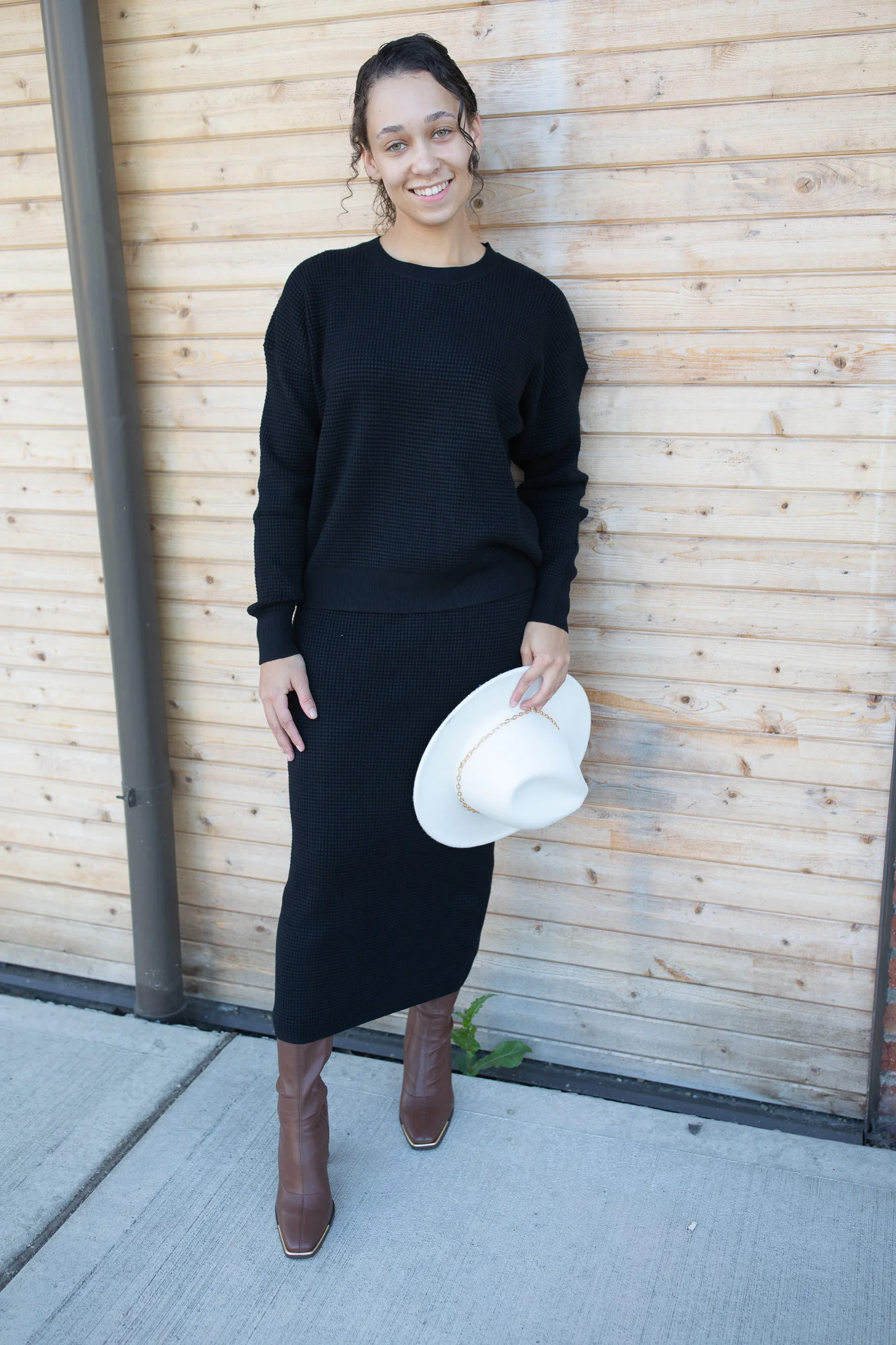 Waffle Knitted Sweater - Image 8